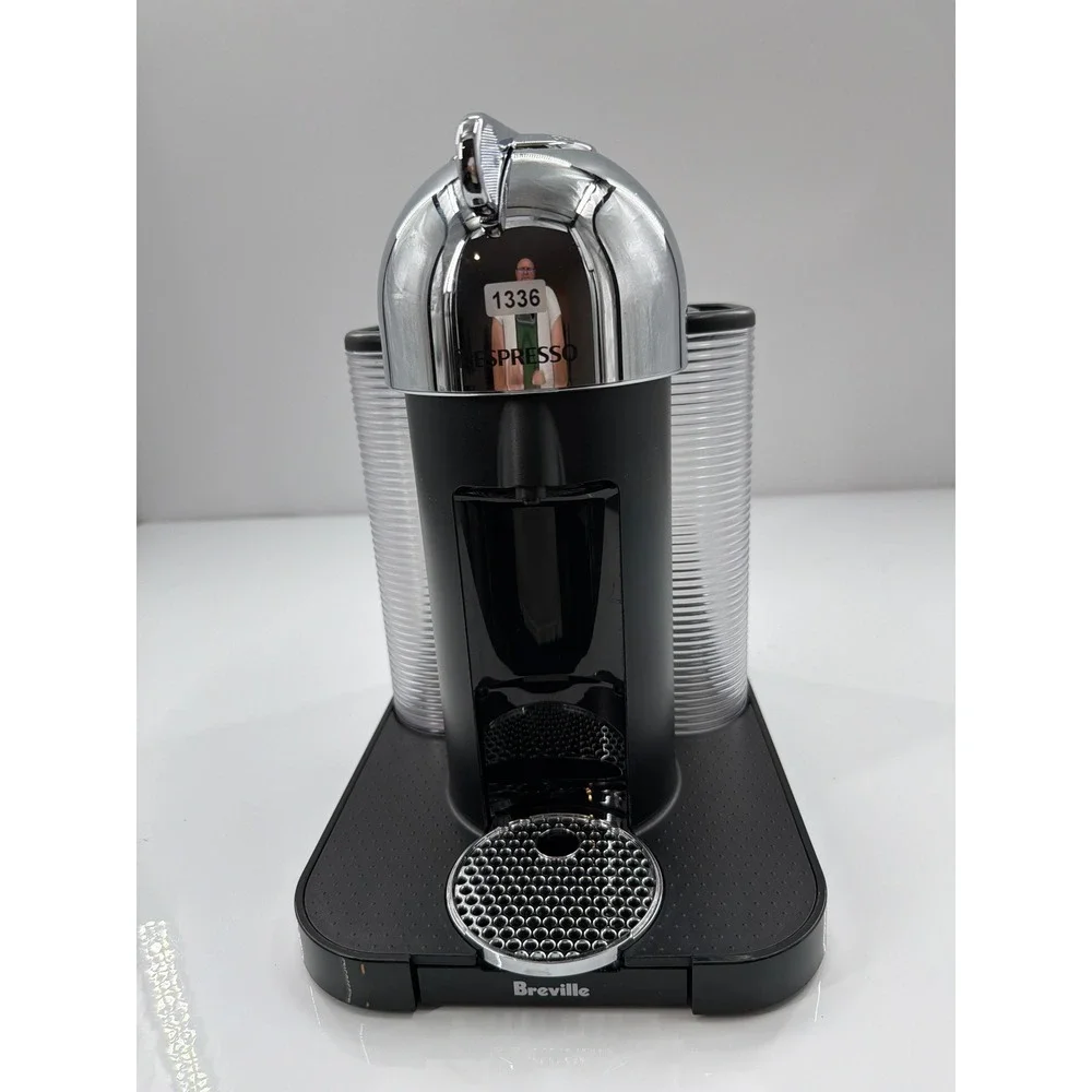 Nespresso Vertuo Evoluo Coffee Espresso Machine Breville Chrome Black BNV220CRO - Picture 1 of 8